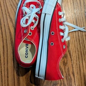 Converse Red Canvas Sneakers